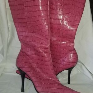 Pink Crocodile boots